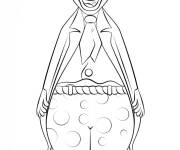 Coloriage Clown avec un gros pantalon pr&ecirc;t pour le Poisson d'Avril