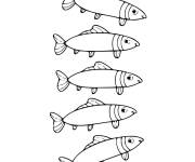 Coloriage Divers Poissons d'avril simple