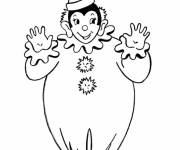 Coloriage Gros clown pendant son show amusant