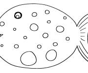 Coloriage et dessins gratuit Gros poisson Poisson d'Avril facile &agrave; colorier à imprimer