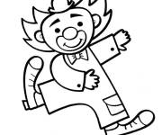 Coloriage Heureux clown pendant le Poisson d'Avril