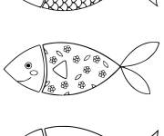 Coloriage et dessins gratuit Illustrations diff&eacute;rentes de Poisson D'avril à imprimer