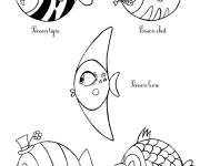 Coloriage et dessins gratuit Image des Poissons d'Avril à imprimer