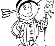 Coloriage Imb&eacute;cile pour poisson d'Avril