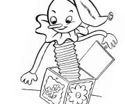 Coloriage Jester dans la boite Poisson d'Avril