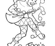 Coloriage Joker symbole du poisson d'Avril