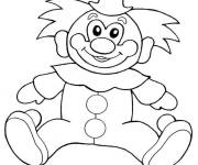 Coloriage Jouet clown pour le poisson d'Avril