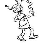 Coloriage et dessins gratuit La farce d'une fille pour le 1er Avril à imprimer