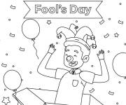Coloriage La f&ecirc;te de poisson d'Avril