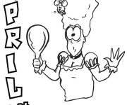 Coloriage La surprise du poisson d'Avril