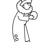 Coloriage Le show du clown pour le Poisson d'Avril