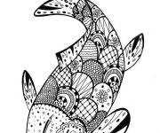 Coloriage et dessins gratuit Mandala Poisson d'Avril à imprimer