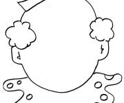 Coloriage Masque du clown &agrave; compl&eacute;ter pour le Poisson d'Avril