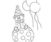Coloriage Petit clown riant