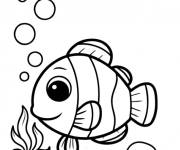 Coloriage Petit poisson d'Avril sous la mer