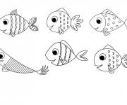 Coloriage Petits poissons pour le 1er avril
