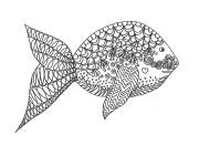 Coloriage Poisson d'Avril adulte