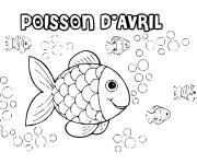 Coloriage et dessins gratuit Poisson D'avril blague à imprimer
