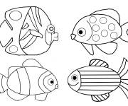 Coloriage et dessins gratuit Poisson d'Avril maternelle à imprimer