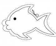Coloriage Poisson d'avril personnalisable &agrave; d&eacute;couper