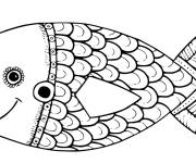 Coloriage et dessins gratuit Poisson D'avril rigolo à imprimer