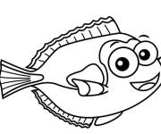 Coloriage et dessins gratuit Poisson d'Avril rigolo pour enfants à imprimer
