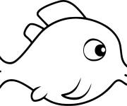 Coloriage Poisson D'avril simple
