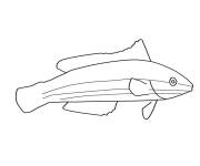 Coloriage Poisson d'avril styl&eacute; pour enfants