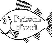 Coloriage Poisson d'Avril stylis&eacute;
