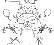 Coloriage Poisson d'Avril sur ordinateur