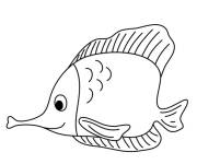 Coloriage Poisson r&eacute;jouissant d'Avril