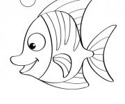 Coloriage Poisson tropical de 1er Avril