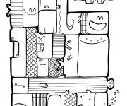 Coloriage Poissons d'Avril serr&eacute;s comme des sardines