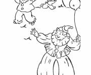 Coloriage Trois clowns amusants