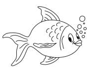 Coloriage Un poisson d'Avril d&eacute;ridant