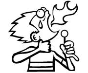 Coloriage Une blague d poisson d'Avril pour enfant