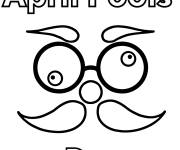 Coloriage Visage amusant du poisson d'Avril