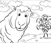 Coloriage Agneau au Ramadan