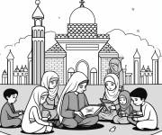 Coloriage A&iuml;d el-Fitr Fin du Ramadan