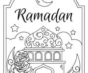 Coloriage Carte postale du Ramadan