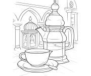 Coloriage Coffret à thé Ramadan