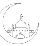 Coloriage et dessins gratuit Croissant du Ramadan à imprimer