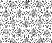 Coloriage D&eacute;coration et motifs islamique