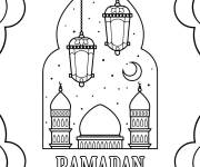 Coloriage D&eacute;coration Ramadan imprimer gratuit