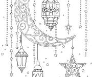 Coloriage Eid apr&egrave;s le mois de Ramadan