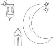 Coloriage Image des &eacute;l&eacute;ments du Ramadan