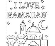Coloriage J'aime Ramadan