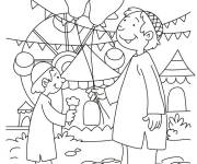 Coloriage L'amusement des enfants au Eid Iftar