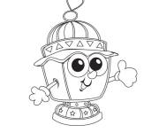 Coloriage Lampe musulmane avec des yeux de dessin anim&eacute;
