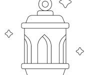 Coloriage Lampe pour la nuit du Ramadan